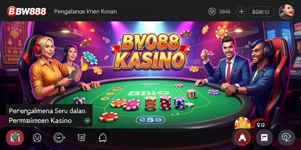 Tampilan antarmuka BW888 yang menarik untuk gameplay Kasino.
