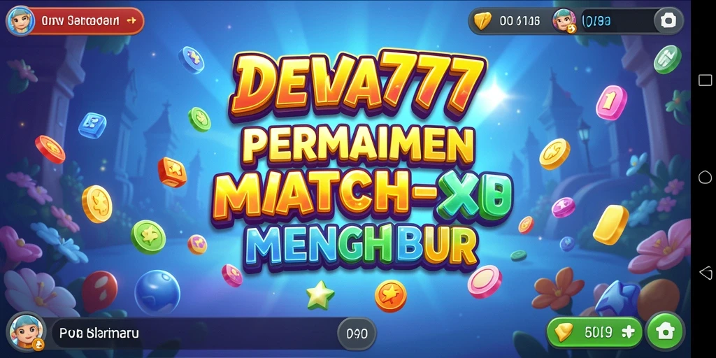 Screenshot gameplay DEWA777 dengan elemen Match-3 yang menarik.
