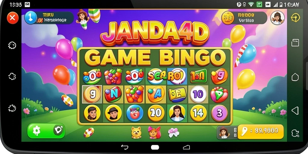 Tampilan gameplay menarik dari aplikasi Bingo JANDA4D.