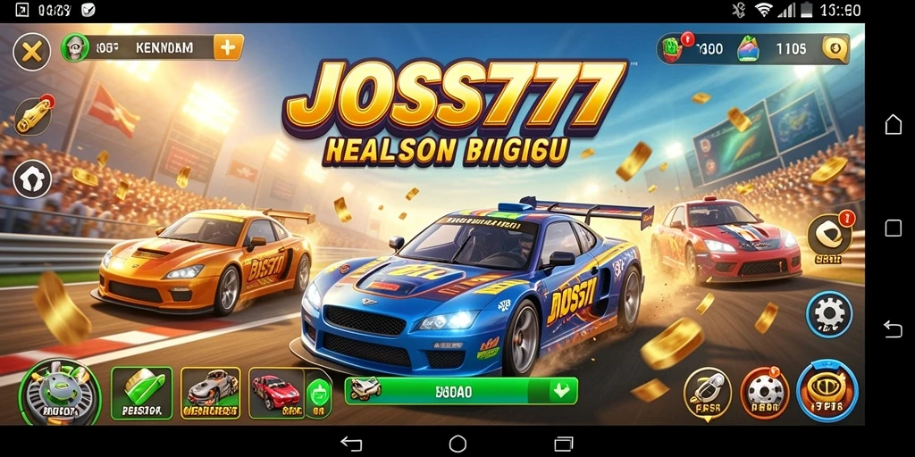 Screenshot JOSS777 menampilkan aksi balapan yang mendebarkan di lintasan penuh tantangan.