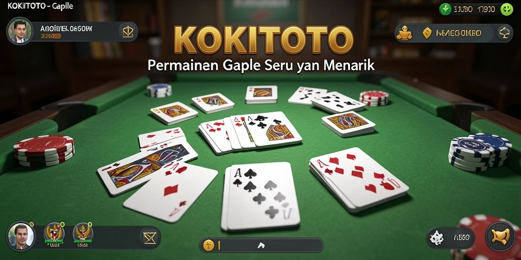 Tampilan gameplay Gaple yang dinamis dan menarik di KOKITOTO.