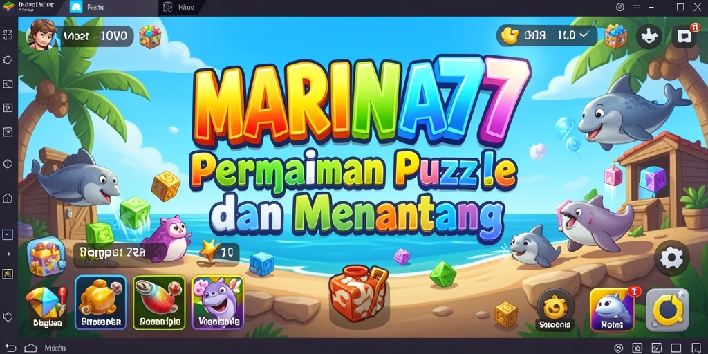 Screenshot utama MARINA77 menampilkan gameplay menarik dari teka-teki yang berwarna-warni.