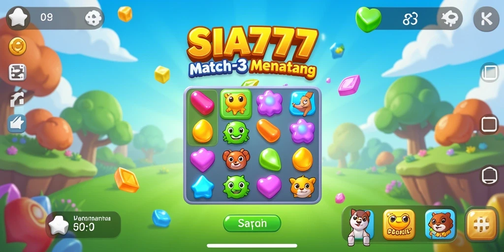 Gameplay seru dan penuh warna dari SIA777 dalam genre Match-3.