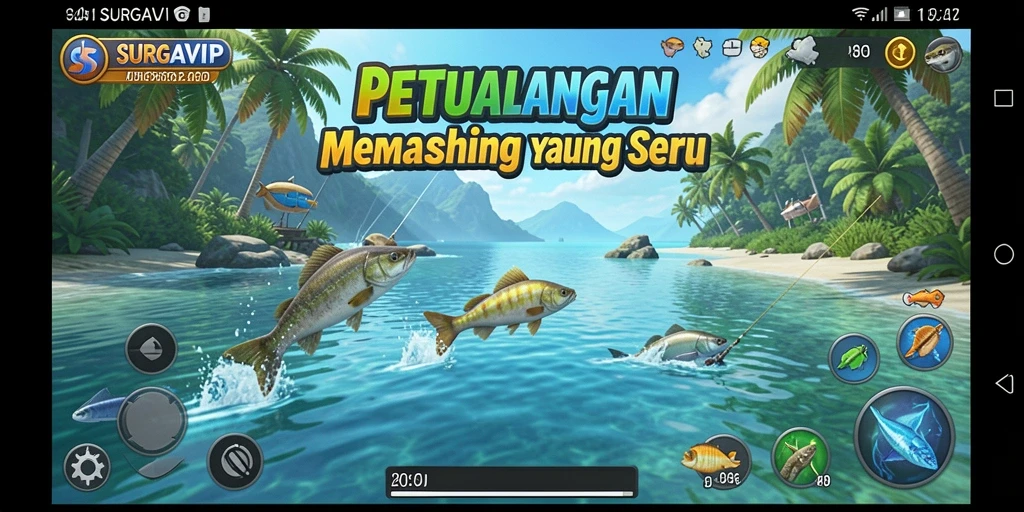 Gameplay menarik saat memancing di <strong>SURGAVIP</strong>.
