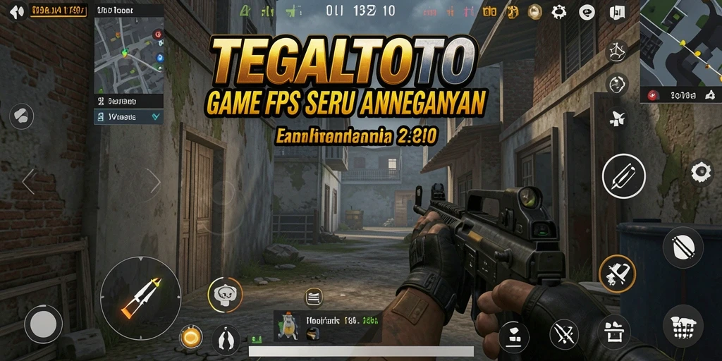 Gameplay seru TEGALTOTO dalam suasana pertempuran FPS.